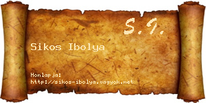 Sikos Ibolya névjegykártya