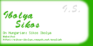 ibolya sikos business card